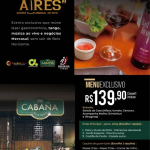 Jantar em ‘’Buenos Aires’’ com Música Ao Vivo e Conexión Latina